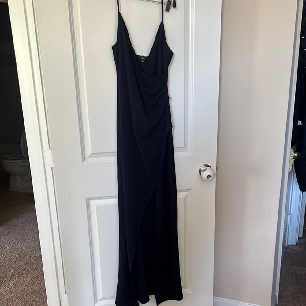 Lulu's Black Spaghetti Strap Slip Maxi Dress